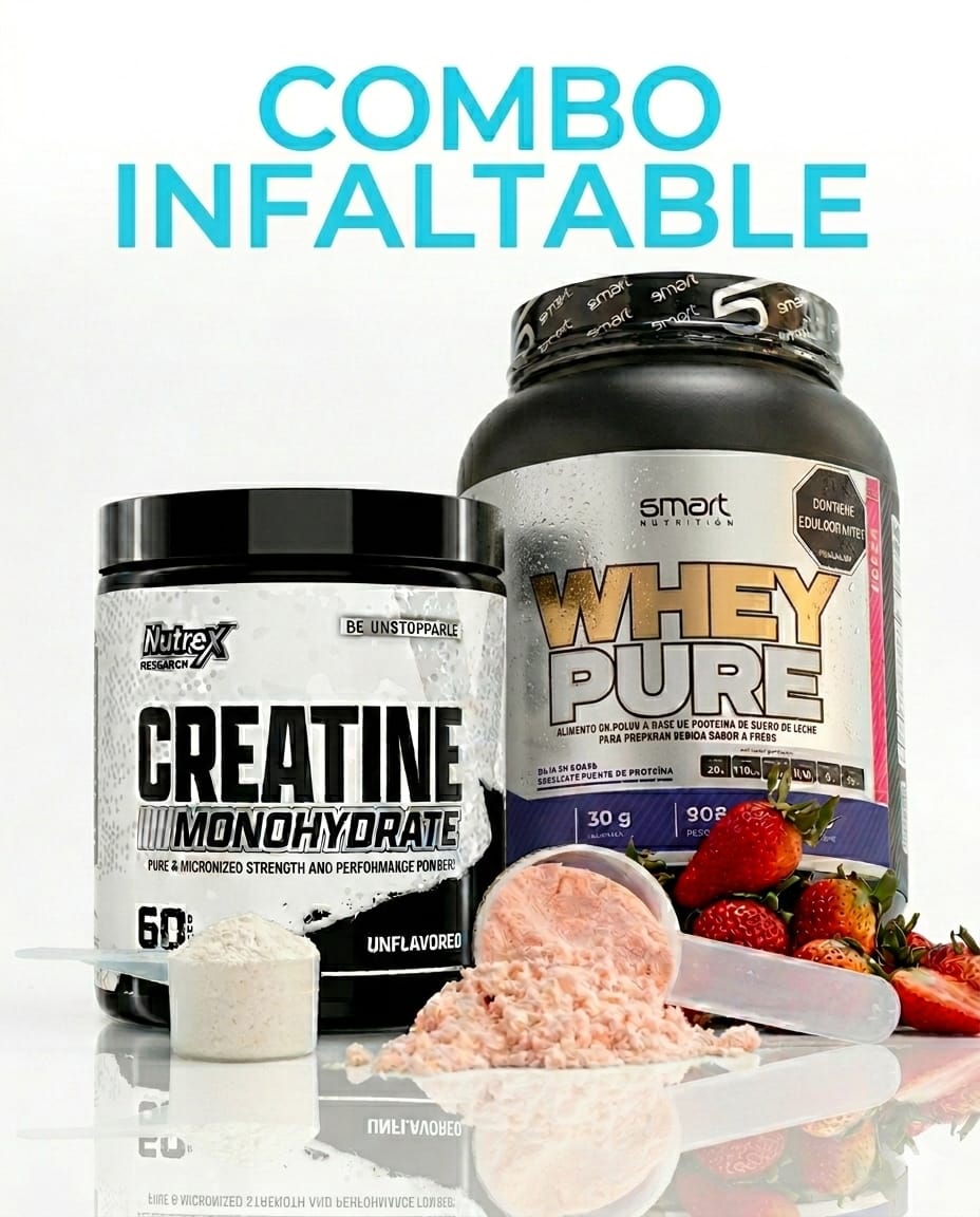 Pack Rendimiento y Nutrición: Whey Pure + Creatina Nutrex (300g)